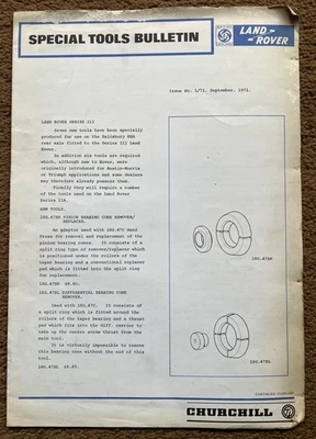 Land Rover Owners Manual Series brochure early original Part Range 1 2 3 I II - Image 1 of 2