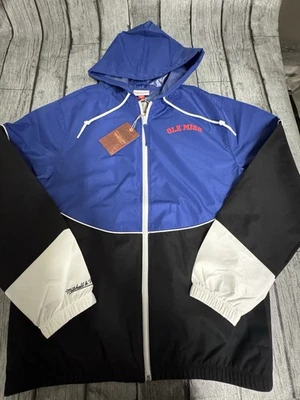 Chaqueta cortavientos ligera mediana Mitchell & Ness Ole Miss Rebels para hombre nueva con etiquetas  Foto 1 de 4