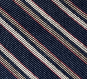 JoS A Bank Executive Collection 100% Silk Tie, Mens Blue Brown Stripe Necktie - Picture 1 of 3