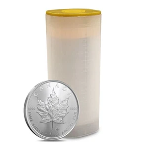 2024 1oz Canadian Silver Maple Leaf Coin .9999-Tube of 25 - Ships from Canada! - Picture 1 of 4