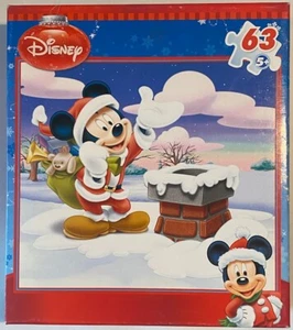 Disney ~ "Mickey Claus" ~ MEGA Brands ~ 63 Piece Jigsaw Puzzle ~ Factory Sealed - Picture 1 of 4