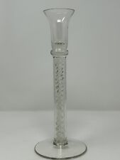 Helix Air Twisted Stem Crystal Art Glass Candlestick Candle Holder-Very Nice!
