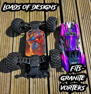 ARRMA SWB RC Chassis Skin Protector -24 designs Arrma Granite, Vorteks 3S skinz - Picture 1 of 30