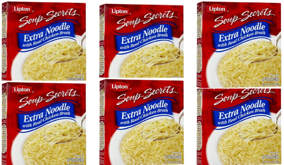 Mezcla de sopa instantánea Lipton Soup Secrets con sabor a caldo de pollo real 4,9 oz 6 paquetes Foto 1 de 4