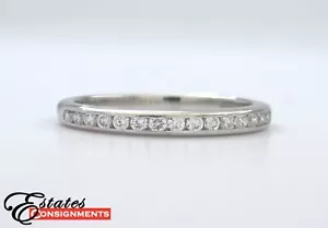 ANELLO CON FASCIA PLATINO TIFFANY & CO DIAMANTE - Foto 1 di 11