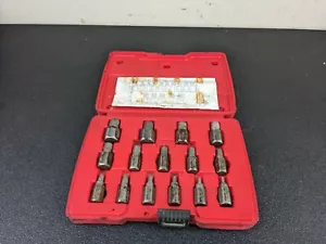 #bi628 Snap-on REX15B 15PC Screw Extractor Set Hex Multi Spline 1/8" - 9/16" - Foto 1 di 20