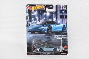 HOT WHEELS PREMIUM CAR CULTURE EXOTIC ENVY MCLAREN SPEEDTAIL WITH REAL RIDERS