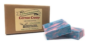 YANKEETRADERS Cotton Candy Soap - Natural, Vegan, Homemade Soap / 2, 4 oz bars - Picture 1 of 2