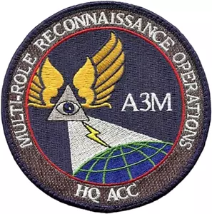 USAF AIR COMBAT COMMAND -A3M- MULTI-ROLE RECONNAISSANCE OPERATIONS ORIG. PATCH - Bild 1 von 2