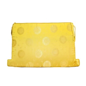 A2 Chinese Oriental Golden Yellow Silk Fabric Rectangular Seat Cushion Pad ws607 - Picture 1 of 5