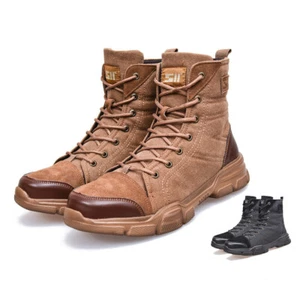 SUYSTEX HERREN SICHERHEITSSTIEFEL ARMEE MILITÄR TAKTISCH STAHLKAPPE KAMPF ARBEIT SCHUHE - Bild 1 von 21