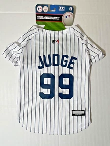 Pets First MLB NY Yankees Pinstripe Dog Pet Jersey Aaron Judge #99 NWT Large - Picture 1 of 4