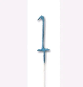 einzigartige Partykerzen Unikat blau Nummer 1 Tortenwunderze - Bild 1 von 1