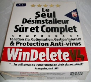 WINDELETE V4. Désinstalleur comprenant gestion & anti-virus. Windows 95/NT 4.0. - Photo 1/2