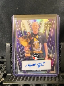 Matt Ogle 2024 Leaf Metal PBA Base Auto - Purple #15/20 - DV8 - Foto 1 di 2