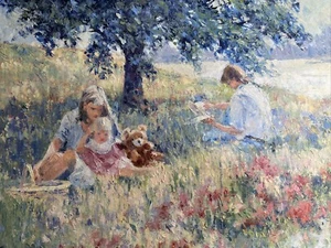 ORIGINAL ÖLGEMÄLDE AUF LEINWAND SIGNIERT MARTINDALE - Bild 1 von 9