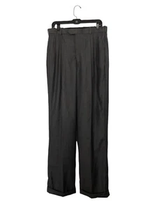 Fronti Collection By Phita Men Dress Pants S 33/34 Gray Pleated Front Cuffed - Picture 1 of 5