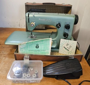 Vintage Husqvarna Viking Type 21E Sewing Machine + Case, Accessories & Booklet - Picture 1 of 24