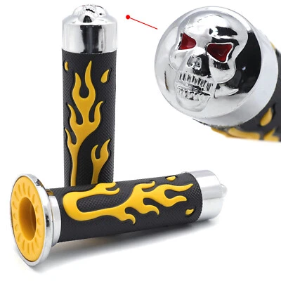 Empuñaduras de gel amarillo Comfort 25 mm 1" para moto deportiva motocicleta ATV KTV Honda CB Foto 1 de 4