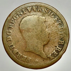 NAPOLI - FERDINANDO II -AE/ 1 1/2 TORNESE UNO E MEZZO 1836 RARA ! - Bild 1 von 2