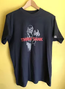 Blur Banksy Think Tank Tour Official 2003 Y2K T-shirt Vintage Navy Size XL - Picture 1 of 6