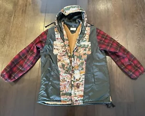 Gucci Men’s Feline Print Wool Anorak Hooded Jacket Green Multi sz IT 50 US XL - Picture 1 of 18