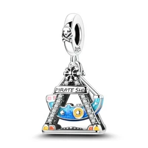 MULA Original Piratenschiff DIY Charm CZ für Frauen Armband 925 Sterling Silber - Picture 1 of 7