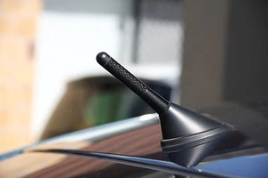 Black CarbonFiber Antenna Aerial Bee Sting for Mitsubishi Lancer EVO 8 or 9 - Picture 1 of 3