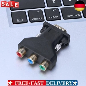 VGA-Stecker auf 3 Cinch-Buchse, Kupfer vergoldeter VGA-auf-3-Cinch-Adapter NEW - Bild 1 von 7