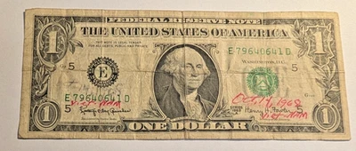 1963 $1 Dollar Viet Nam Noted October 14, 1968 - Image 1 of 2