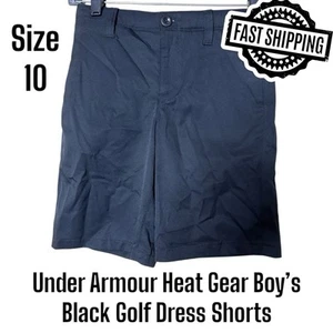 Under Armour Heat Gear Boys Youth Size 10 Short Golf Shorts Black FAST SHIPPING - Picture 1 of 5