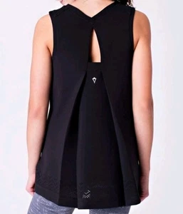 Ivivva schwarz Cutout Detail Tank Top Mädchen Gr. 14 Tunika Schwimmen Cover Kleid schwarz NEU - Bild 1 von 12