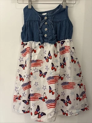 Vestido Patriótico Mariposa Niñas - Talla 130 (7-8Y) Foto 1 de 2