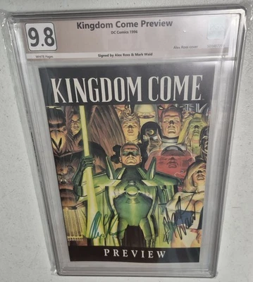 Kingdom Come Preview NOT CGC PGX GRADED  9.8 signed Alex Ross and Mark Waid D - Image 1 of 2
