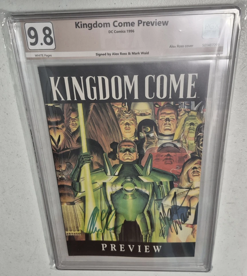 Kingdom Come Preview NOT CGC PGX GRADED  9.8 signed Alex Ross and Mark Waid D - Image 1 of 2