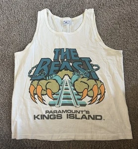 Camiseta sin mangas vintage The Beast Kings Island talla grande hecha en EE. UU. - Imagen 1 de 5