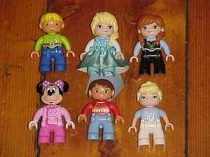 6 x DUPLO FEMALE WOMEN PRINCESS FIGURES FROZEN ANNA ELSA MINNIE #7 - Picture 1 of 1