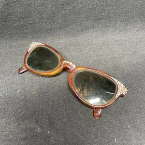 ITALIAN SUNGLASSES - vintage ladies sunglasses, circa 1955-1965, orangish/red in - Picture 1 of 5