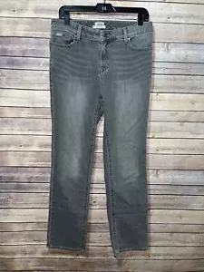 Lands End Womens Size 8 Gray Wash High Rise Straight Leg Denim Jeans Favorite Fi - Picture 1 of 4