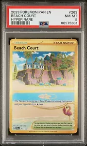 2023 Pokemon SV Paradox Rift Beach Court 263/182 Hyper Rare PSA 8 - Picture 1 of 3