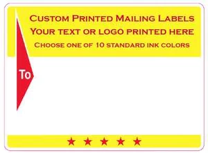 Printed Shipping Labels, 1,000 Mailing 4" x 3" Custom continuous rolls or pinfed - Picture 1 of 4