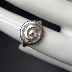 3654 anello vintage a spirale in argento sterling 925 misura 7 (2,9 grammi) - Foto 1 di 3