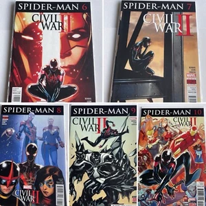 Miles Morales Spider-Man "Civil War 2" Tie-In Hefte 6-10 (2016) COVER A Editions - Bild 1 von 6