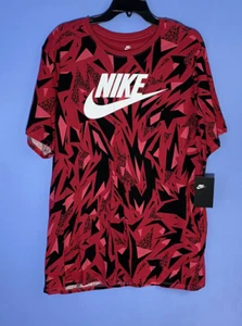 Nike 90's Printed Retro Men T-Shirt Pink AQ4191 666 - Picture 1 of 2