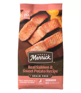 Merrick Grain-Free Real Salmon & Sweet Potato Recipe Dry Dog Food, 22 lbs. - Picture 1 of 9