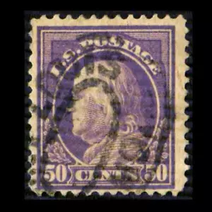 421 Bureau 50c FRANKLIN PERF 12 S/L WATERMARK Small Faults $30 SEE PHOTOS L-689 - Picture 1 of 1