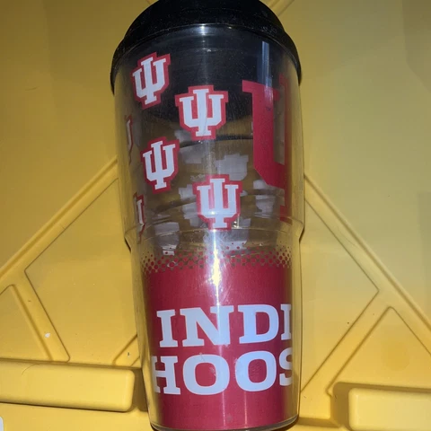 Indiana Hoosiers Cup Tervis 24oz Double Walled Insulated Tumbler w/ Lid USA Cover