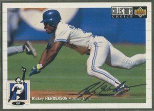1994 Collector's Choice Silver Signature #131 Rickey Henderson Toronto Blue Jays