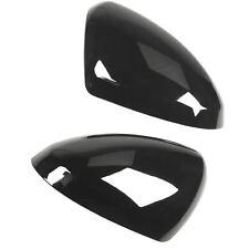 2PCS Car Rearview Mirror Cover Piano Black Smooth Surface Comfortable Touch For