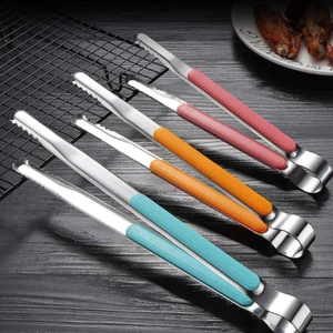 3 Sizes BBQ Tongs, Colorful Professional Grill Tongs for Kitchen Cooking Serving - Picture 1 of 12